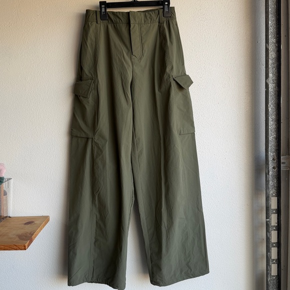 CALIA by Carrie Underwood Pants - CALIA by Carrie Underwood Olive Green Wide-Leg Cargo Pants
